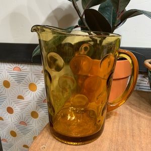 Anchor Hocking Pitcher Coin Polka Dot Vintage